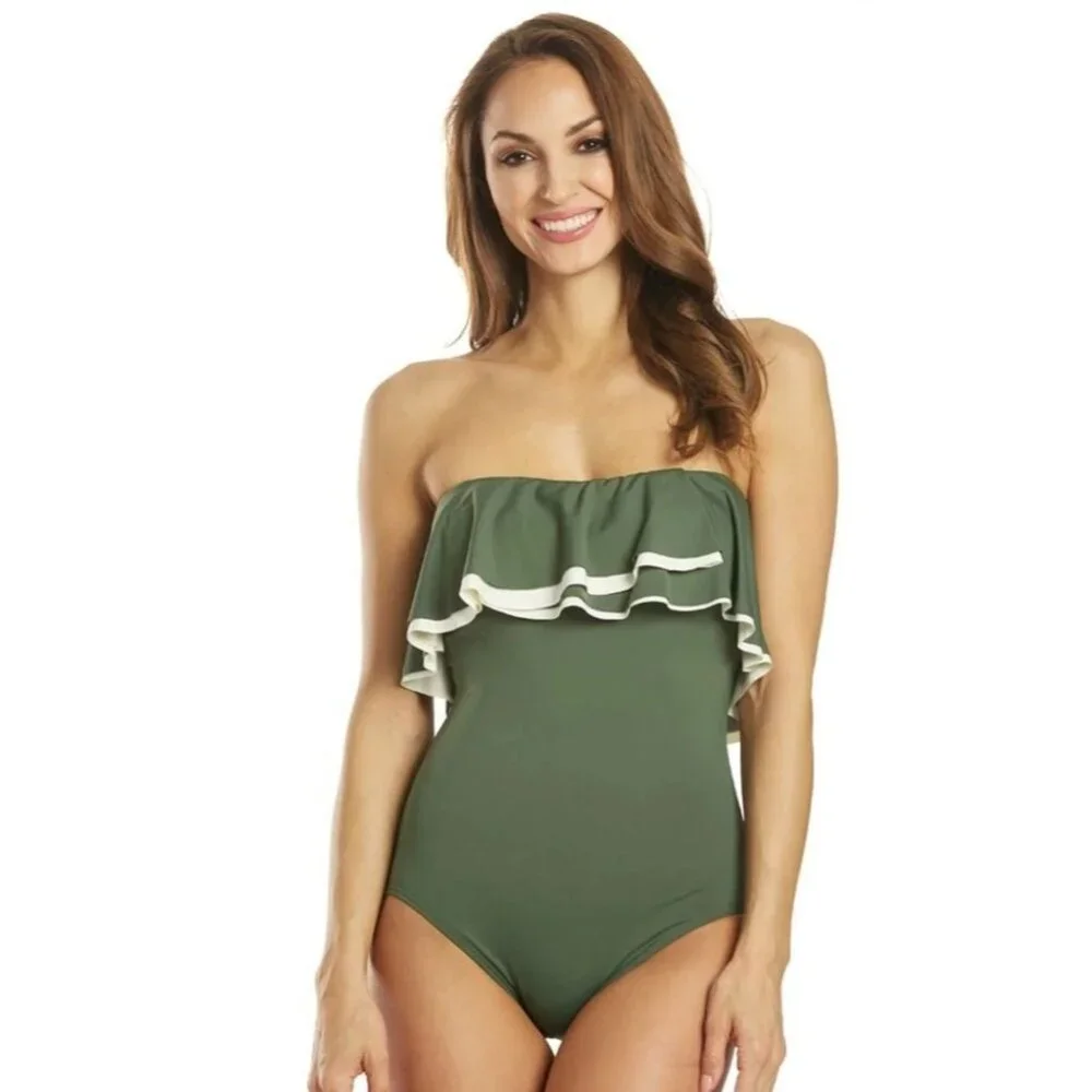 34D Coco Reef 10 One-piece Agate Ruffle Swim Bathing Suit Convertible Swimwear - Picture 11 of 13